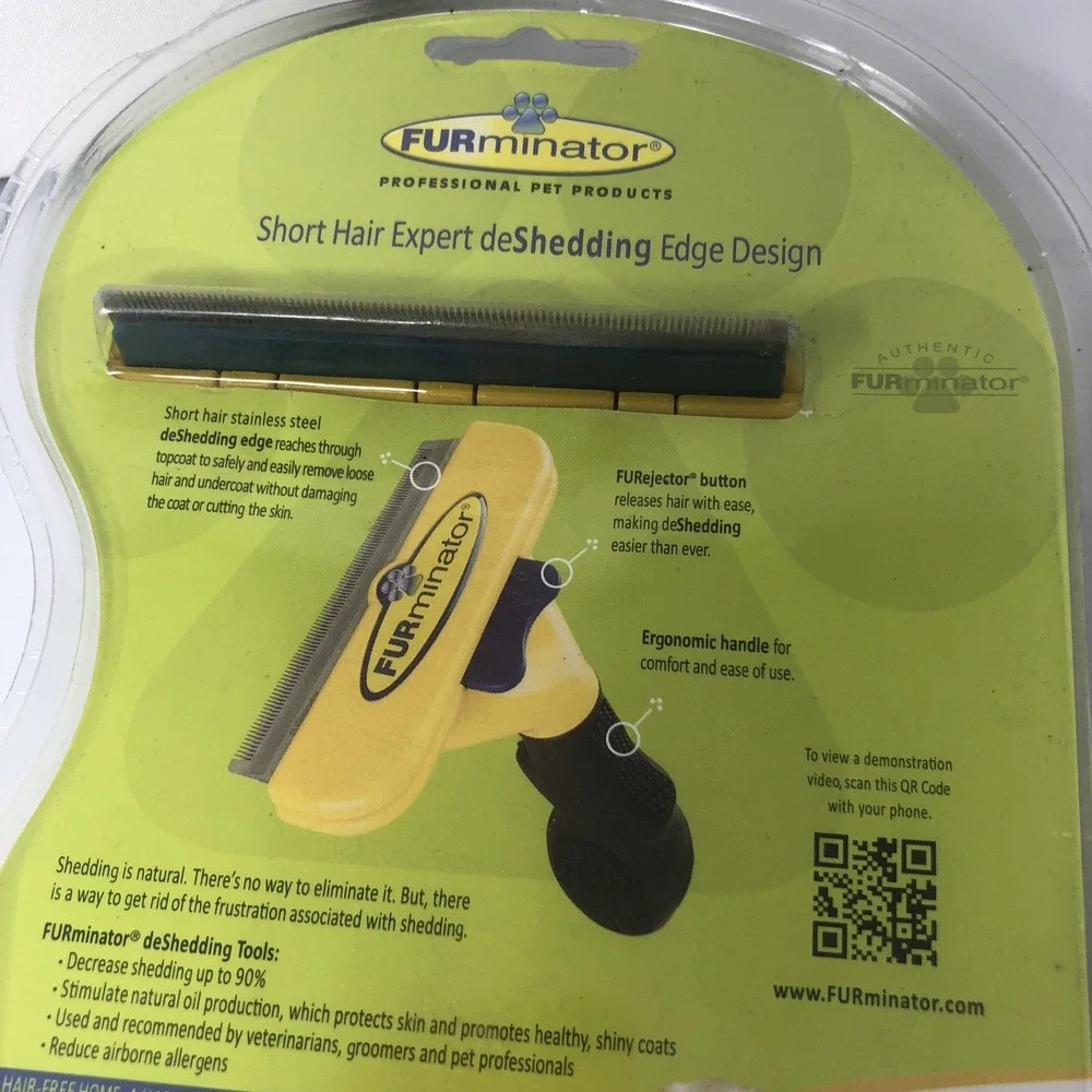 SOLD FURminator deShedding Tool with 4 Edge for Large Dogs 51-90 Lb Short Hair - Picture 6 of 7